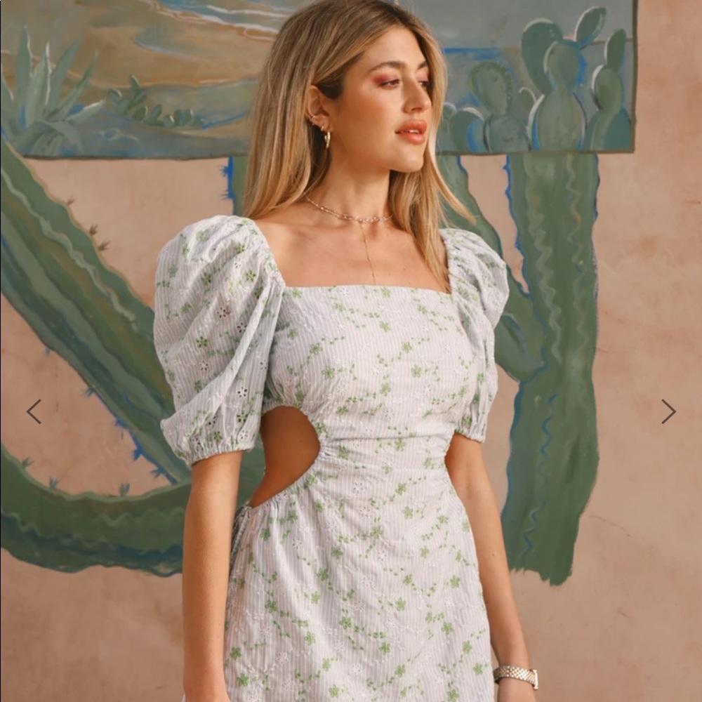 Puff Sleeve Mini Dress